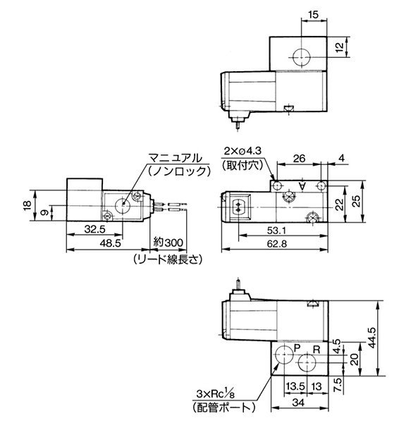 Grommet: VK334-□G-01 dimensional drawings