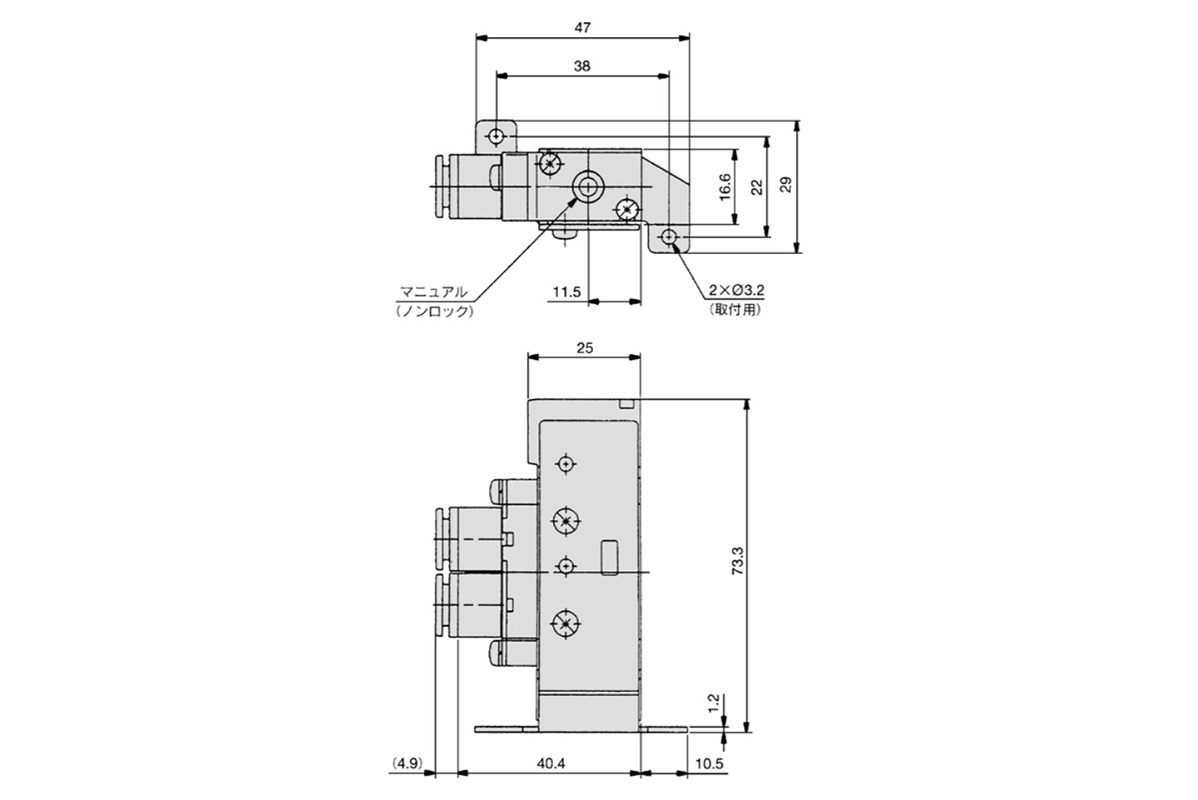 With foot bracket: SYA5120-F1/C4/N3/C6/N7/C8/N9-F1 dimensional drawing