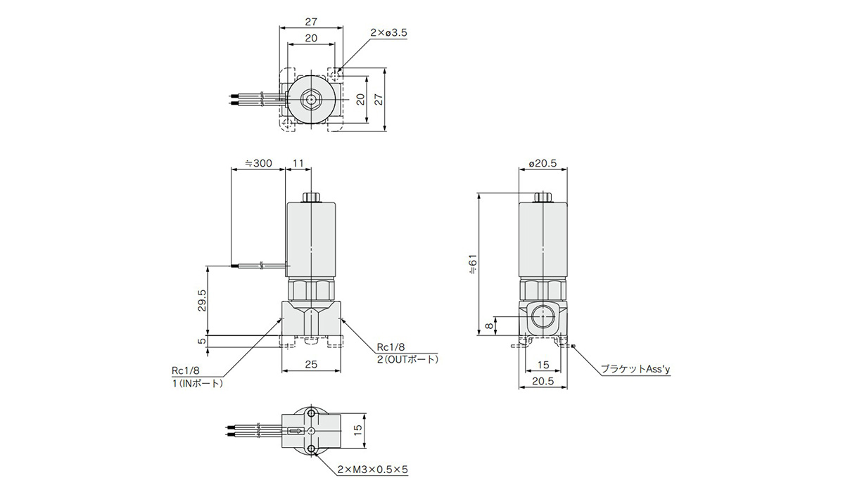 PVQ31 dimensional drawing