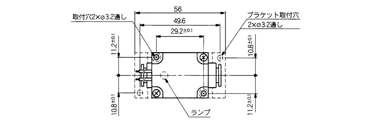 Inline type / Grommet (G) VQ21A1-□G□-□-□ dimensional drawing 1