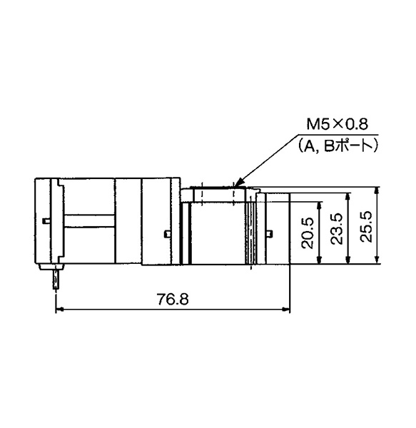 With foot bracket: SX3120-□(G, H)□□-M5 dimensional drawing