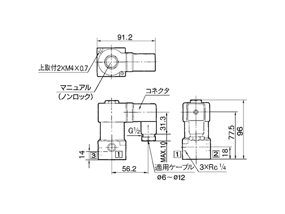 DIN terminal (D) dimensional drawings