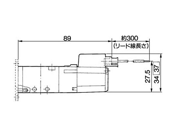 M plug connector (M): VZ3120-□M□□-M5 dimensional drawing