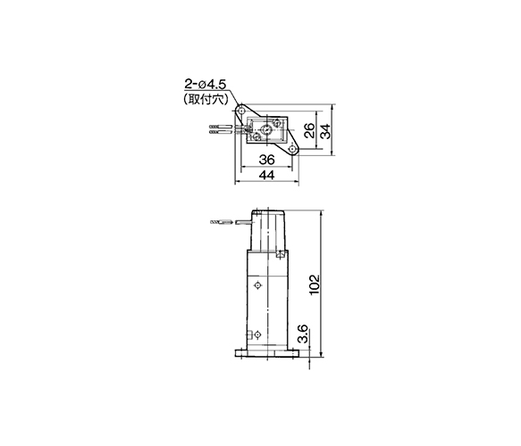 With foot bracket: VZ5120-□(G, H)□□-01-F dimensional drawings