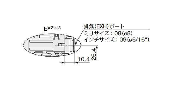 With port exhaust