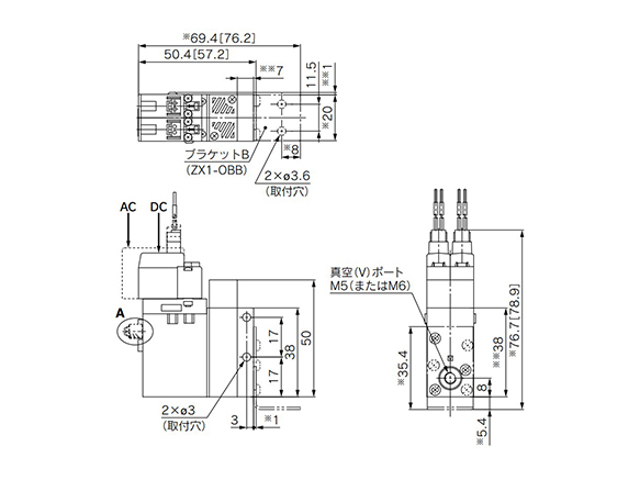 ZX1101-K15LOZ-EL-Y | Vacuum Unit, Ejector System ZX Series | SMC 