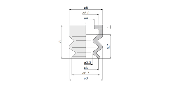 ZP2-06ZJ□ dimensional drawing