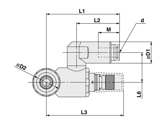 Variable set pressure type dimensional drawing 1