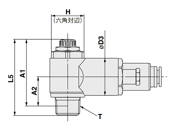 Fixed set pressure type (-F20) dimensional drawing 2