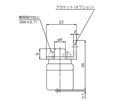 Dimensional drawing of M5 type