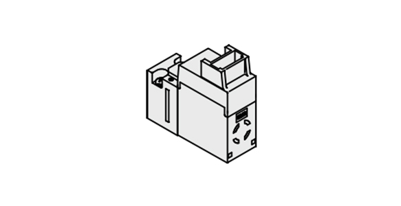 LO: L-type plug connector, without connector, with light / surge voltage suppressor