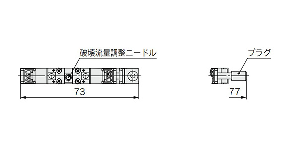 ZA1□1-K1□□□□-□B-□□ dimensional drawing