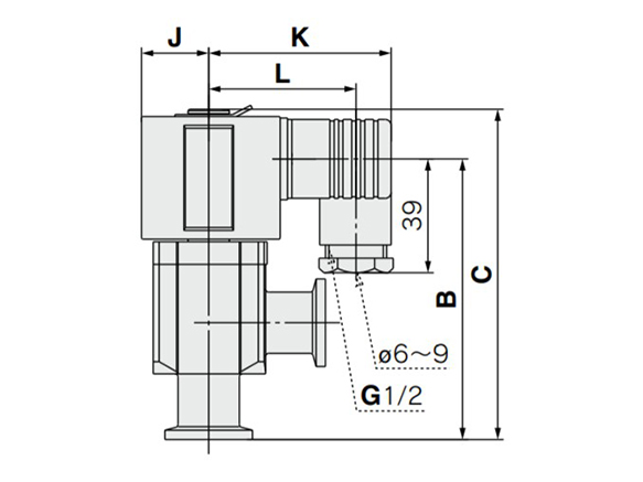 DIN terminal (D) dimensional drawing