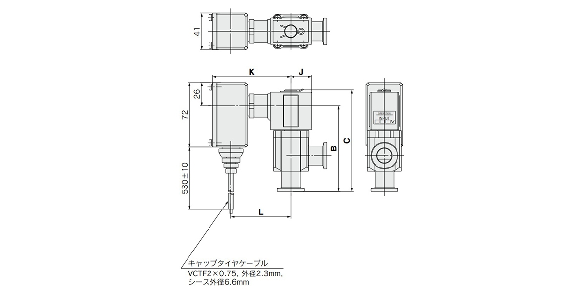 Grommet (G) dimensional drawing