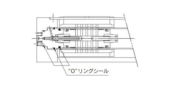 O-ring seals separate the vacuum and atmosphere