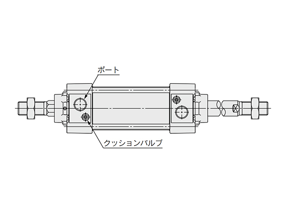 Positional relationship of port and cushion valve