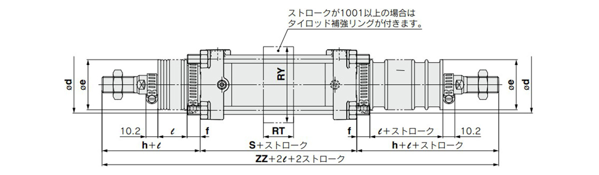 Dimensional drawings: rod boot (both sides)