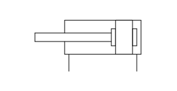 Stainless steel CJ5 S Series JIS symbol (double acting, single rod, rubber cushion)