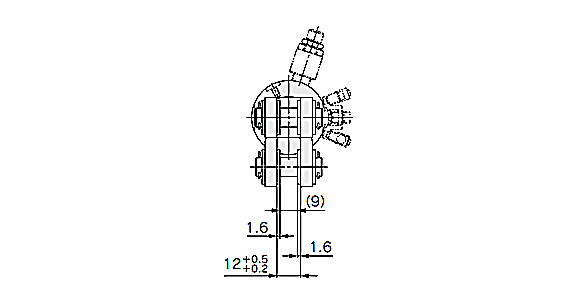 CK□A25, 32, 40 (clevis width symbol: A) dimensional drawing