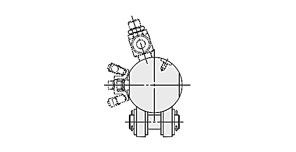 CK□A25, 32, 40 (clevis width symbol: A) dimensional drawing