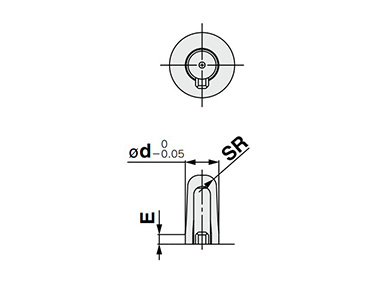 Round type guide pin shape dimensional drawing