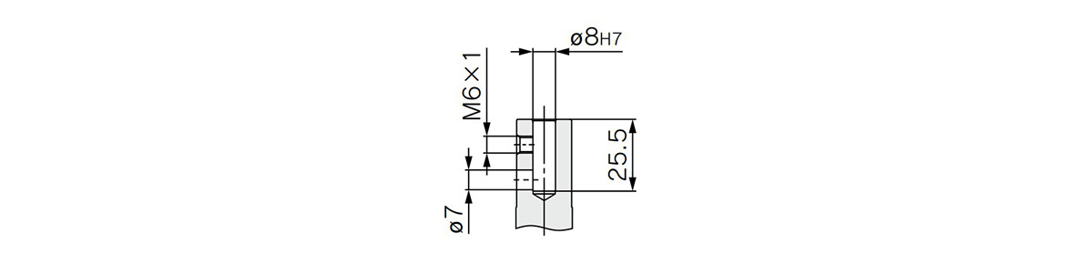 Piston rod end shape