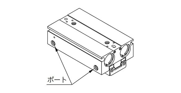 Body option: side ported (R) external appearance