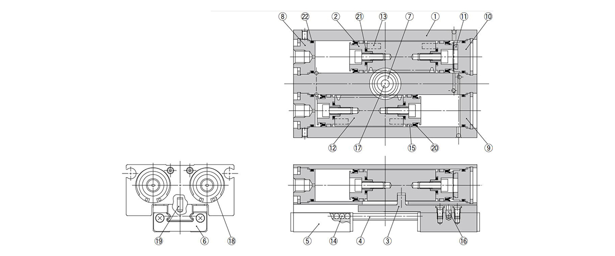 MHF2-12D□ to 20D□ structure drawing