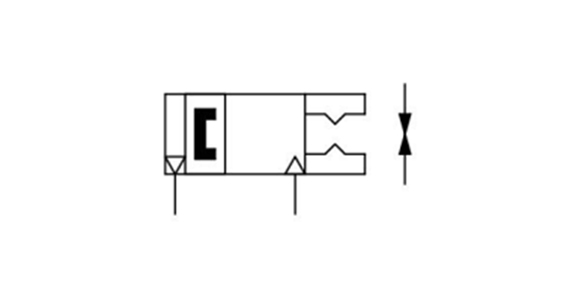 Double acting, outer-diameter grip JIS symbol