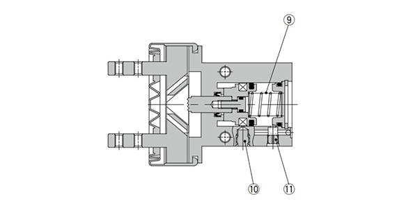 Normally open structure drawing