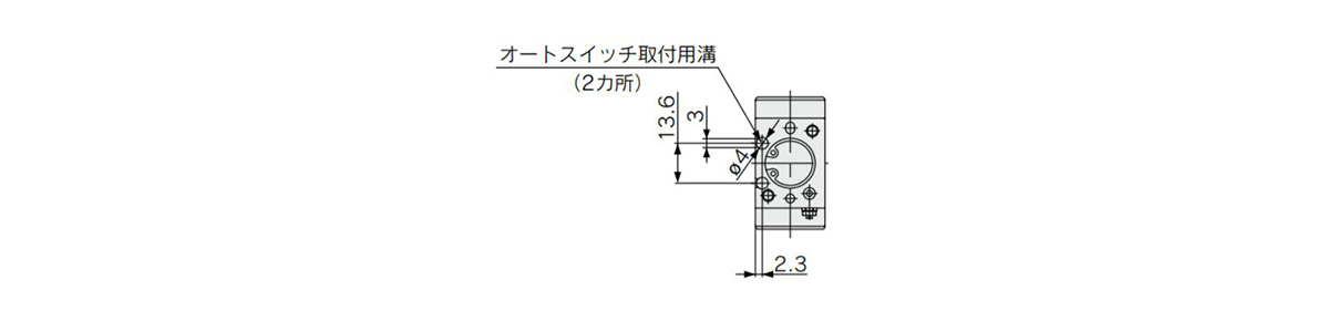 Groove position for auto switch mounting