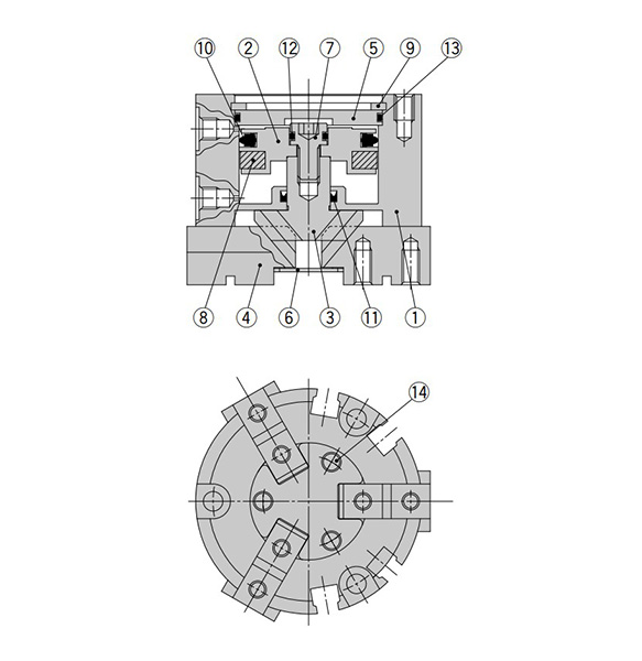 Closed condition structure drawing