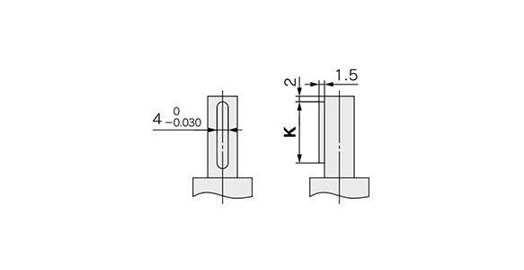 Shaft-end shape of size 40