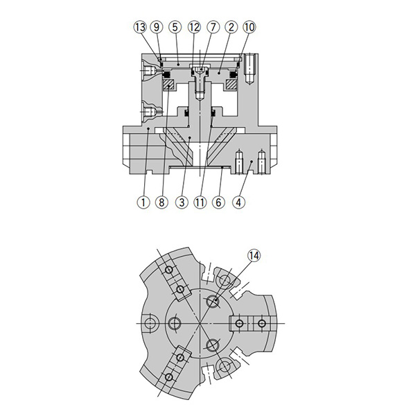 Closed condition structure drawing