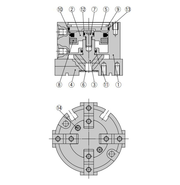 Closed condition structure drawing