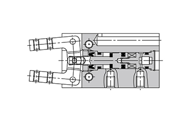 Double acting / with fingers closed structure drawing