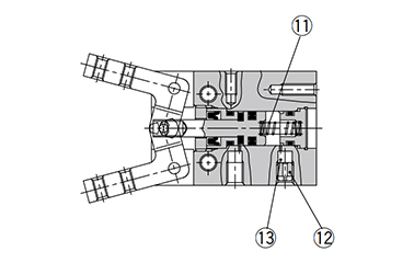 Single acting structure drawing