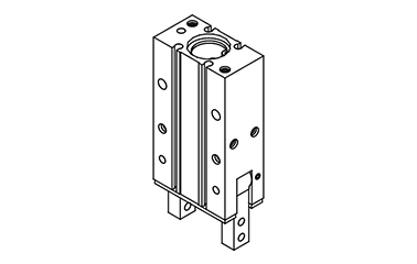 Finger option: through-holes in opening/closing direction external appearance