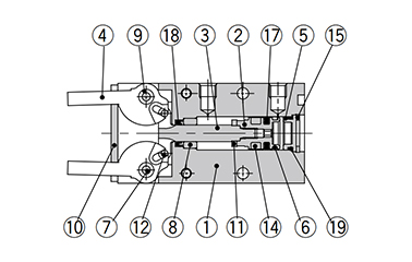 ø10 (cylinder inner diameter 10 mm) structure drawing