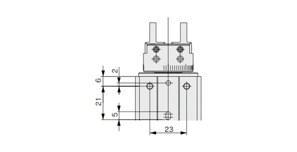 Side B external dimensional drawing