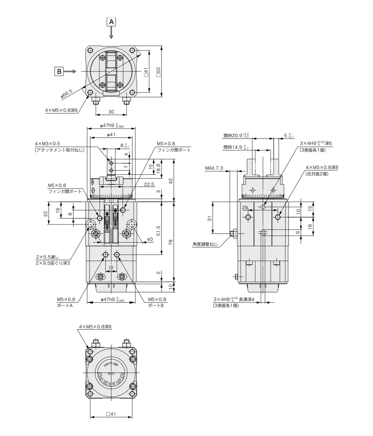 MRHQ16 external dimensional drawing