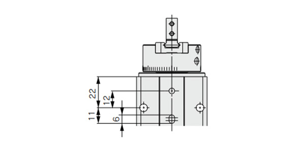 Side A external dimensional drawing