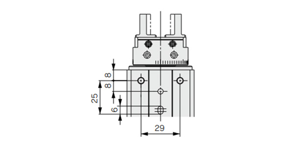 Side B external dimensional drawing