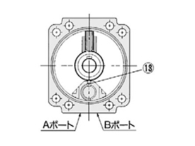 For 270° (top view from long shaft side); single vane structure drawing