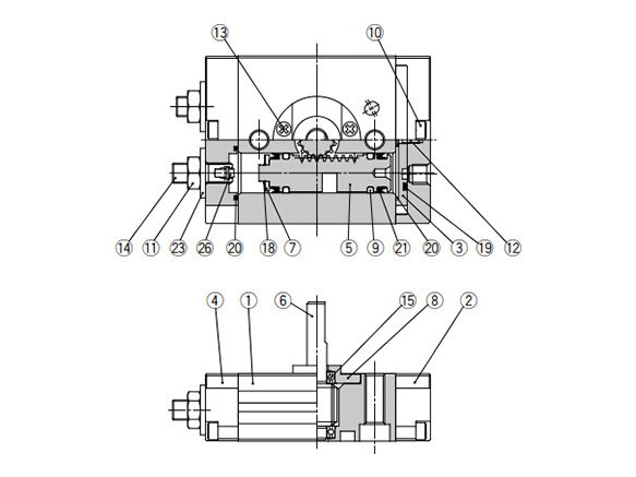 Standard type / size 10, 15 structure drawing