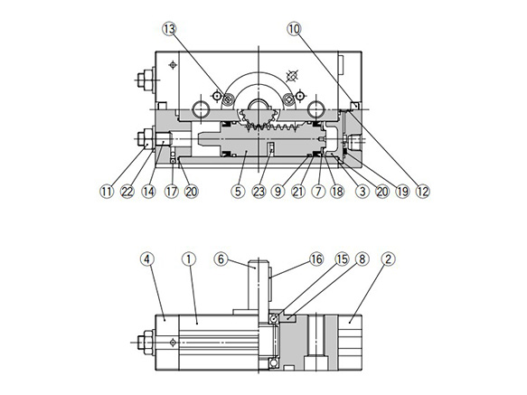 With auto switch structure drawing