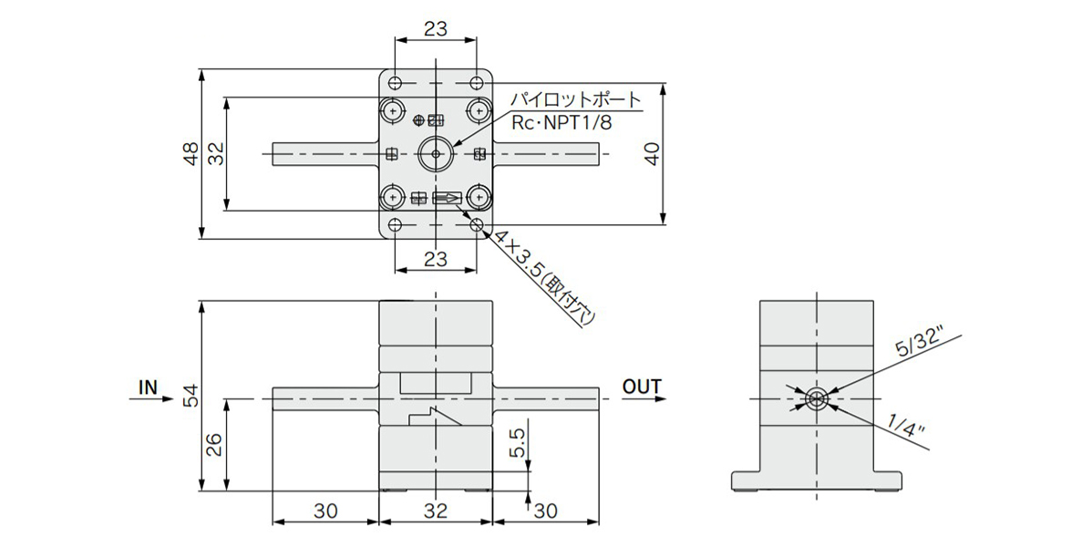 SRF10 tube extensions dimensional drawing