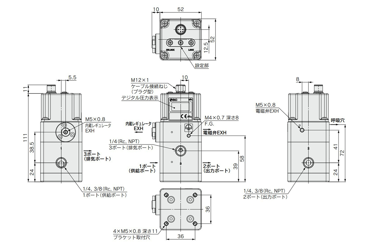 ITVH2000 Series dimensional drawing