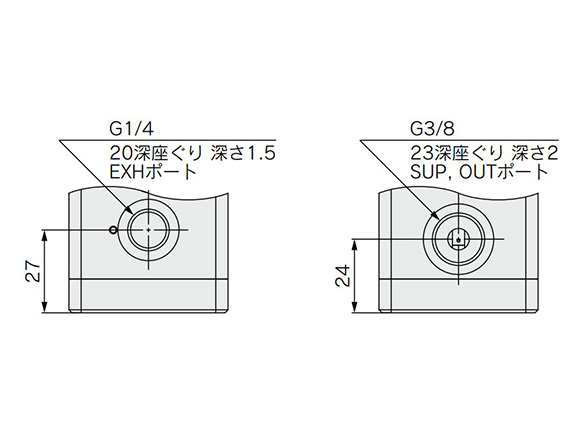 G thread dimensional drawing