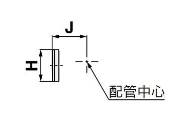 Square Embedded Type Pressure Gauge dimensional drawing